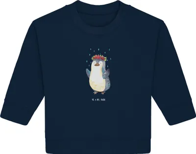 Produktbild von Mr. & Mrs. Panda Organic Baby Pullover Vogelhaus Home 12. - 18. Monat - French Navy - Geschenk, Lustige Sprüche, Vogel, Bullover, Umzug, Hausbau, Haus