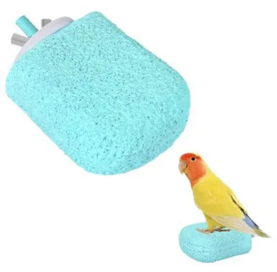 Produktbild von Vogelschnabel Schleifstein & Papageienstange Grün für Käfigsittiche Nymphensittiche Hamster