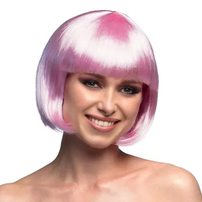 Image de Perruque Cabaret Page court rose clair Carnaval Perruques