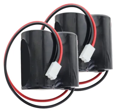 Produktbild von 2 Stück Ersatzbatterie passend für ABUS FU2986, FU8220, FU8222, Secvest kompatibel für 2WAY-Funk-Außensirene (bitte Polung beachten)