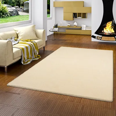 Produktbild von Hochflor Shaggy Teppich Palace Creme, Größe:400x500 cm