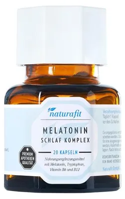 Produktbild von naturafit Melatonin Schlaf Komplex Kapseln, 20 St. Kapseln