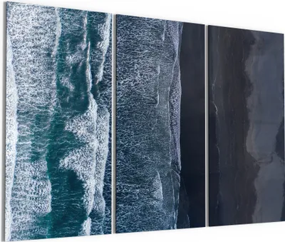 Produktbild von DEQORI Glasbild Echtglas 3x50x100 cm 'Meereskontraste' Wandbilder XXL groß