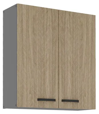 Produktbild von Küche SCANDI Hängeschrank 80 cm Fischgrät Küchenzeile Küchenblock Einbauküche