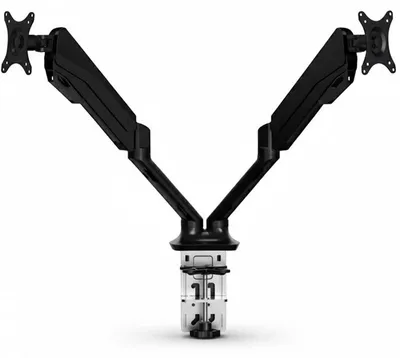 Immagine prodotto di Supporto per due monitor, modello F6D, fino a 30 pollici di diagonale, colore nero