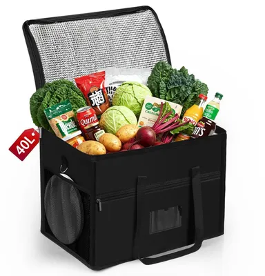 Immagine prodotto di Borsa termica pieghevole da 40 litri, ideale per picnic, campeggio, spesa, auto e barbecue