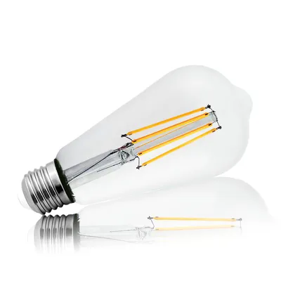 Obrázek produktu pro Zdroj světla LED žárovka E27 ST64 8W teplá bílá