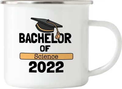 Produktbild von Bachelor of Science 2022 Emaille Tasse Blau Studium Absolvent Abschluss Geschenk Bachelorabschluss Uni