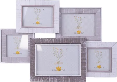 Immagine prodotto di Cornice Clayre & Eef 18x13 cm Grigio Bianco Legno