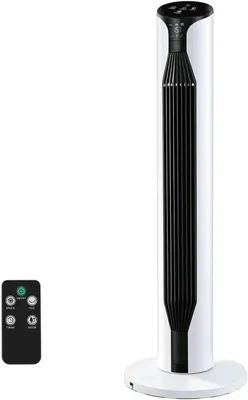 Image de Ventilateur de sol, 91 cm, 55 W, 3 vitesses, 3 modes, oscillation horizontale de 70°