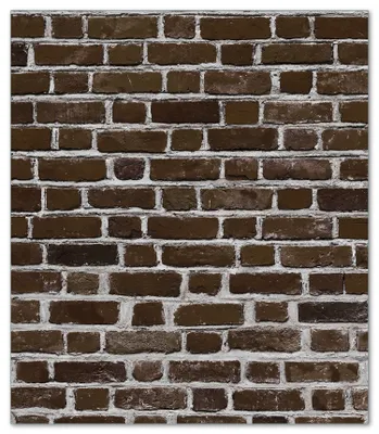 Produktbild von Wallario Herdabdeckplatte aus Glas, Größe 52 x 60 cm 1-teilig, Motiv Ziegelsteinwand in braun - Backsteine