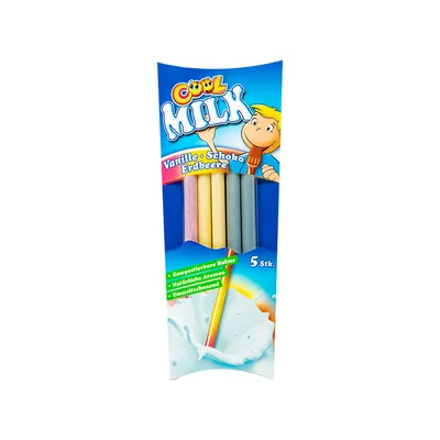 Obrázok produktu pre Cool Milk slamka na pitie vanilka čokoláda jahoda príchuť 5 kusov 30g