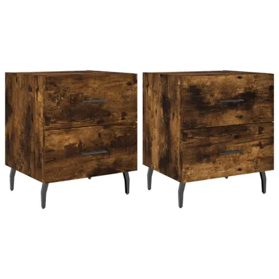 Produktbild von Nachttische 2 Stk. Räuchereiche 40x35x47,5 cm Holzwerkstoff
