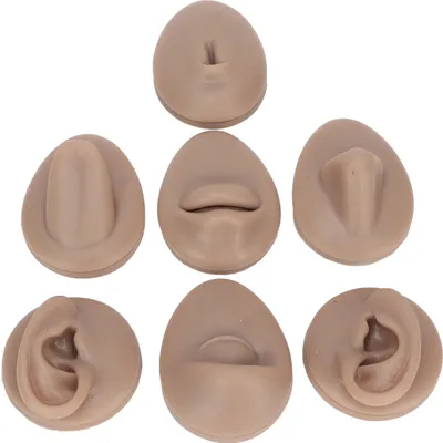 Obrázek produktu pro Silikonový tréninkový model: simulace uší, očí, nosu, úst, jazyka a pupíku pro začátečníky