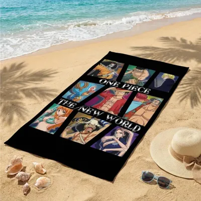 Produktbild von One Piece Monkey D Ruffy and Crew Mikrofaser Strandtuch Badetuch XL 70x140