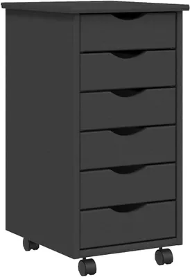 Productafbeelding van Ladekast Grenenhout - Opbergkast Ladeblok - Spullen Ordenen - Massief Grenenhout - 39 x 34 x 655 cm - Grijs