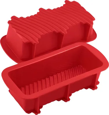 Produktbild von Set aus 2 Silikon-Brot- und Laibformen, Antihaft-Laibform - Einfach herauszunehmen! Flexible Silikonbackformen fš¹r hausgemachte Brote, Kuchen, Hackbraten, Brownies, Ofen- und spš¹lmaschinenfest