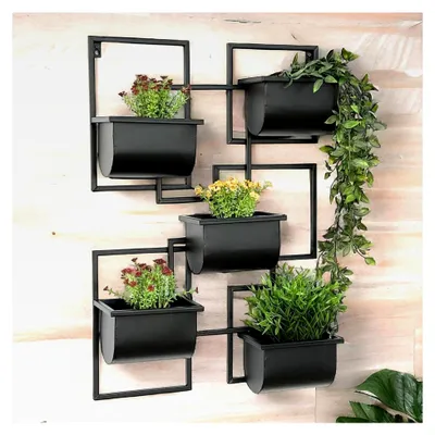 Produktbild von Kräuterregal Küche Wand Metall Schwarz