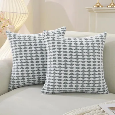 Productafbeelding van Set van 2 Chenille Kussenhoezen 50x50cm