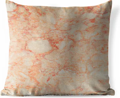 Produktbild von MuchoWow® Outdoor Kissen - Marmor - Rot - Orange - 60x60 cm - Wetterfest - Lounge Kissen - Dekoration - Schlaf Kissen