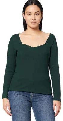Image de Blouse femme à côtes vertes Naf Naf Rib, taille M