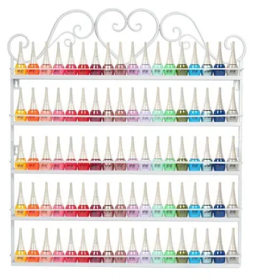Immagine prodotto di Smalto per unghie, colore bianco, scaffale metallico a 5 livelli