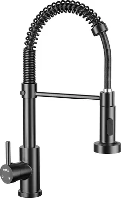 Produktbild von Einhand-Küchenarmatur Edelstahl schwarz