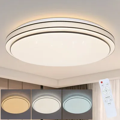 Obrázek produktu pro ZMH stropní lampa LED stropní světlo ložnice - 23W lampa do ložnice stmívatelná s dálkovým ovládáním Ø27cm kuchyňská lampa hvězdné nebe moderní kuchyňské stropní osvětlení kulaté pro obývací pokoj chodba