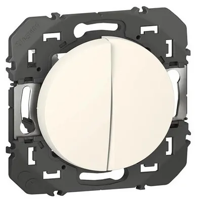 Image de Double poussoir LEGRAND Dooxie blanc
