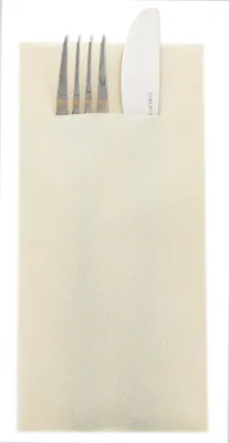 Produktbild von Sovie HOME Besteckserviette Creme aus Linclass® Airlaid 40 x 40 cm, 1/8 Falz, 12 Stück
