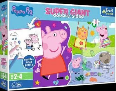 Obrázok produktu pre Primo GIANT puzzle 15 dielikov + omaľovánka Prasiatko Peppa