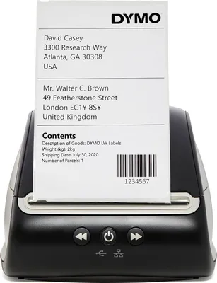 Zdjęcie produktu dla DYMO Drukarka etykietDYMO LabelWriter 5XL | Automatyczne rozpoznawanie etykiet | Drukuje bardzo szerokie etykiety wysyłkowe z serwisów Amazon, DHL i innych | Idealna dla sprzedawców w e-handlu