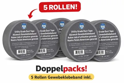 Produktbild von 5 x Intertape Polymer Group AC6 Tape 50mm x 50m Silber (Panzer/Gewebeband)