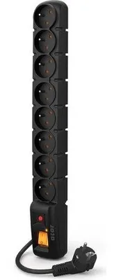 Zdjęcie produktu dla ACAR S8 PRO, 8 x gniazdo sieciowe, 230 V, 50 Hz, 2300 W, Czarny, Plastik
