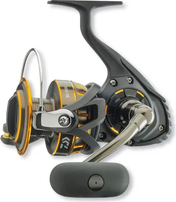 A studio shot of a fishing reel.