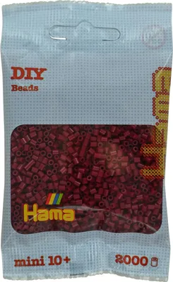 Produktbild von Hama Beutel mit 2000 Mini-Bügelperlen dunkle Kirsche