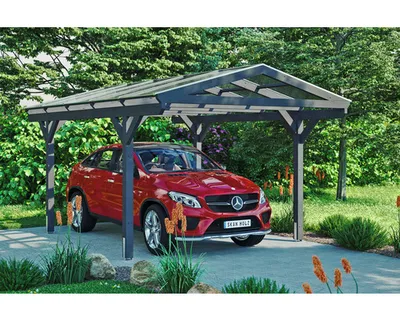 Produktbild von Einzelcarport SKAN HOLZ Westerwald inkl. Pfostenanker 362 x 541 cm schiefer