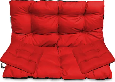 Produktbild von Sitzkissen Bankkissen Bankauflage - 180x50 cm und Rückenlehne 180x60 cm mit 2er 45x45 cm Stuhlkissen Set - Outdoor und Indoor - Rot