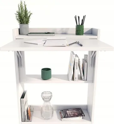 Immagine prodotto di Tavolo da parete pieghevole, bianco, mobile, scaffale, libreria