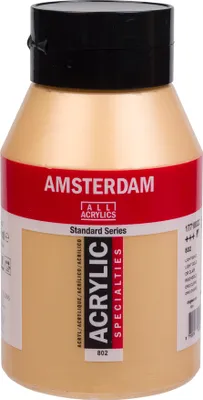 Produktbild von Amsterdam Standard Series Acrylfarbe Flasche 1000 ml Reichgold 802
