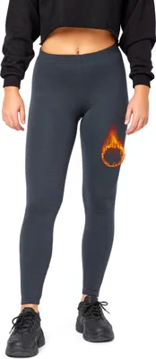 Image de Leggings thermiques doublés Bellivalini pour femmes, pour l'hiver et l'après-ski, BLV50-320 (Graphite, S)