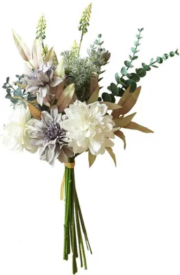 Produktbild von Kunststoff Kunstmatige Blumen Dekoration Paar Weiße Blumen Arrangement Bräutigamssuite