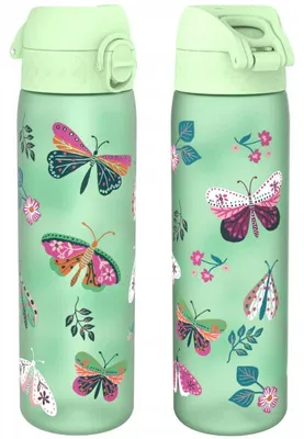 Produktbild von Ion8 Trinkflasche Wilder Schmetterling 500 ml Flasche Schlanke Auslaufschutz BPA-frei