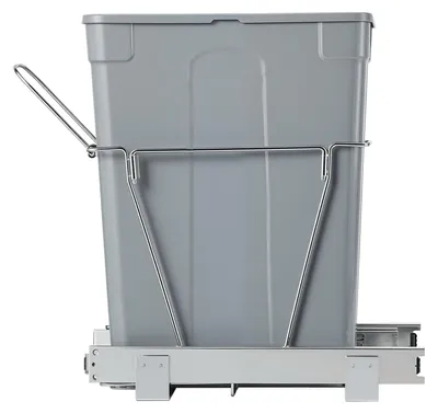Produktbild von SucceBuy Ausziehbarer Mülleimer 35 Qt für Küchenschränke, Unterbau-Abfallbehälter mit stabilem Vollauszug-Schiebesystem aus Metall und praktischem Griff für Müllentsorgung unter der Spüle
