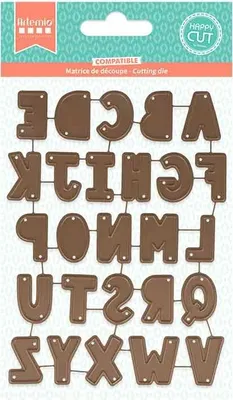 Produktbild von Artemio Schneidematrizen Alphabet, Buchstabenhöhe 2 cm, mit Kinderreime-Motiv