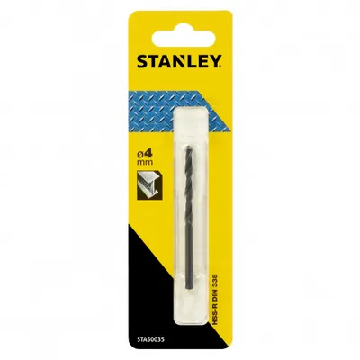 Obrázek produktu pro Stanley STA50035-QZ, Vrtačka, 4 mm, 75 mm, Kov, 4,3 cm, Rychlořezná ocel HSS-R