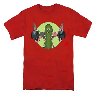 Image de T-shirt "I Love Myself" de Rick et Morty, modèle unie pour hommes/femmes, référence TV37681 (taille L), couleur rouge