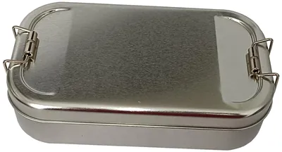 Produktbild von Lunchbox Frühstücksbox Blechdose Weißblech silber 700ml