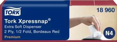 Produktbild von TORK Xpressnap Spender-Servietten 213 x 165 mm bordeaux 5 x 200 Servietten