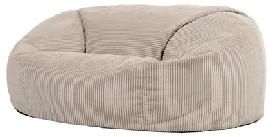 Obrázok produktu pre ikonický obrovský vak na sedenie Bean Bag Flauschig Soul, béžový, manšestr XXL vak na sedenie pohovka pre dospelých, vak na sedenie kreslo s výplňou do obývacej izby – vyrobené v Nemecku